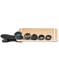 Apexel 5 w 1 kamera hd zestaw obiektywów obiektyw typu rybie oko + 0,63x szeroki kąt + 15x obiektyw makro + 2X teleobiektyw + obiektyw CPL dla iPhone Samsung DG5 3
